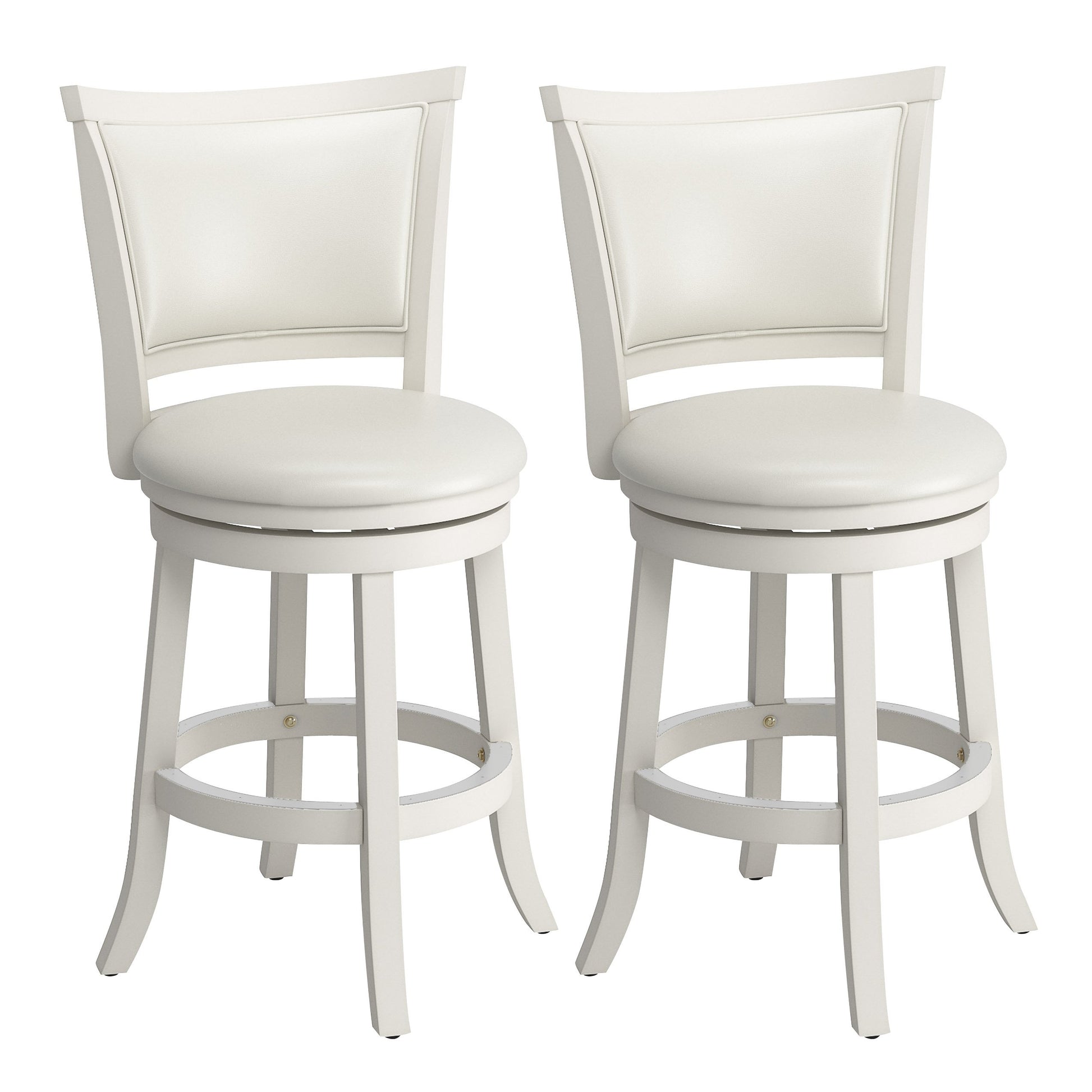 Modern counter height bar stools set of 2 with black metal frames, brown wooden seats, and curved backrests, perfect for kitchen islands or home bars.