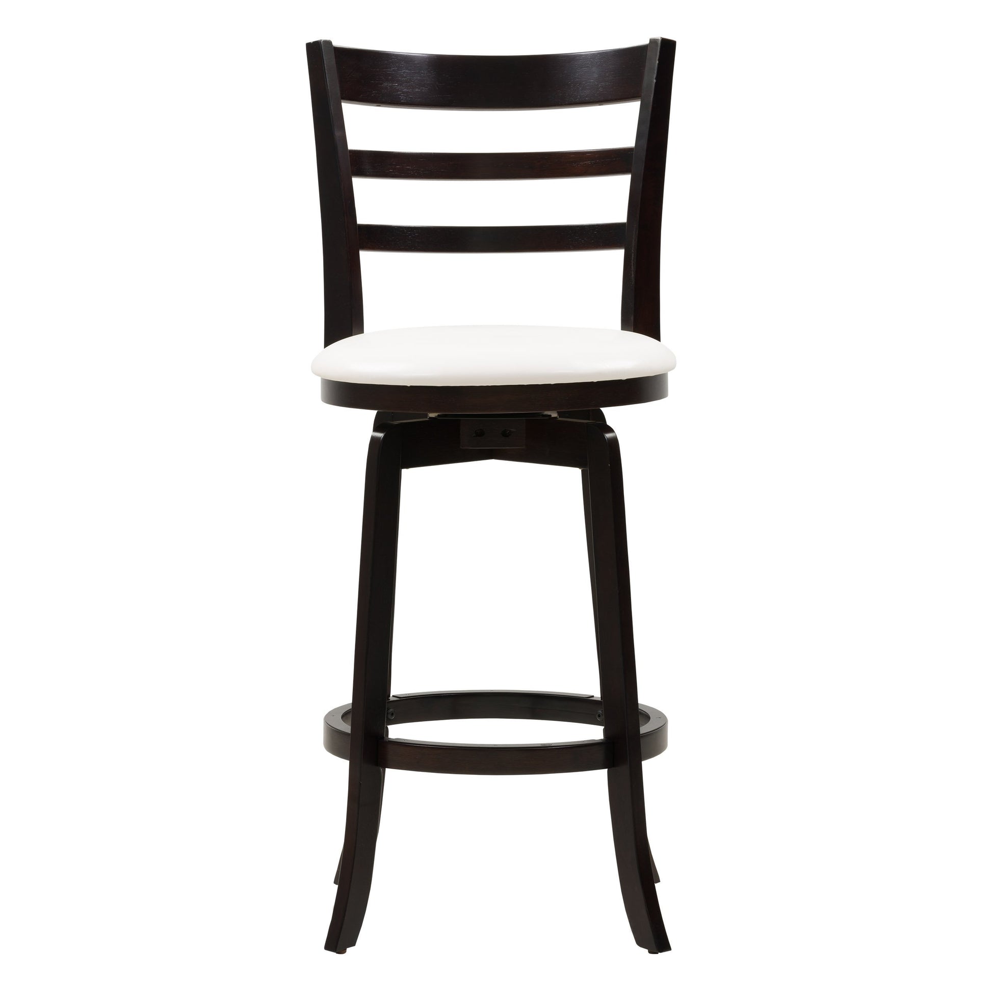 Natural wood bar stool with curved backrest, sleek black metal legs, and footrest. Ideal for modern kitchens or bars. Features a smooth finish and ergonomic design for comfort and style.