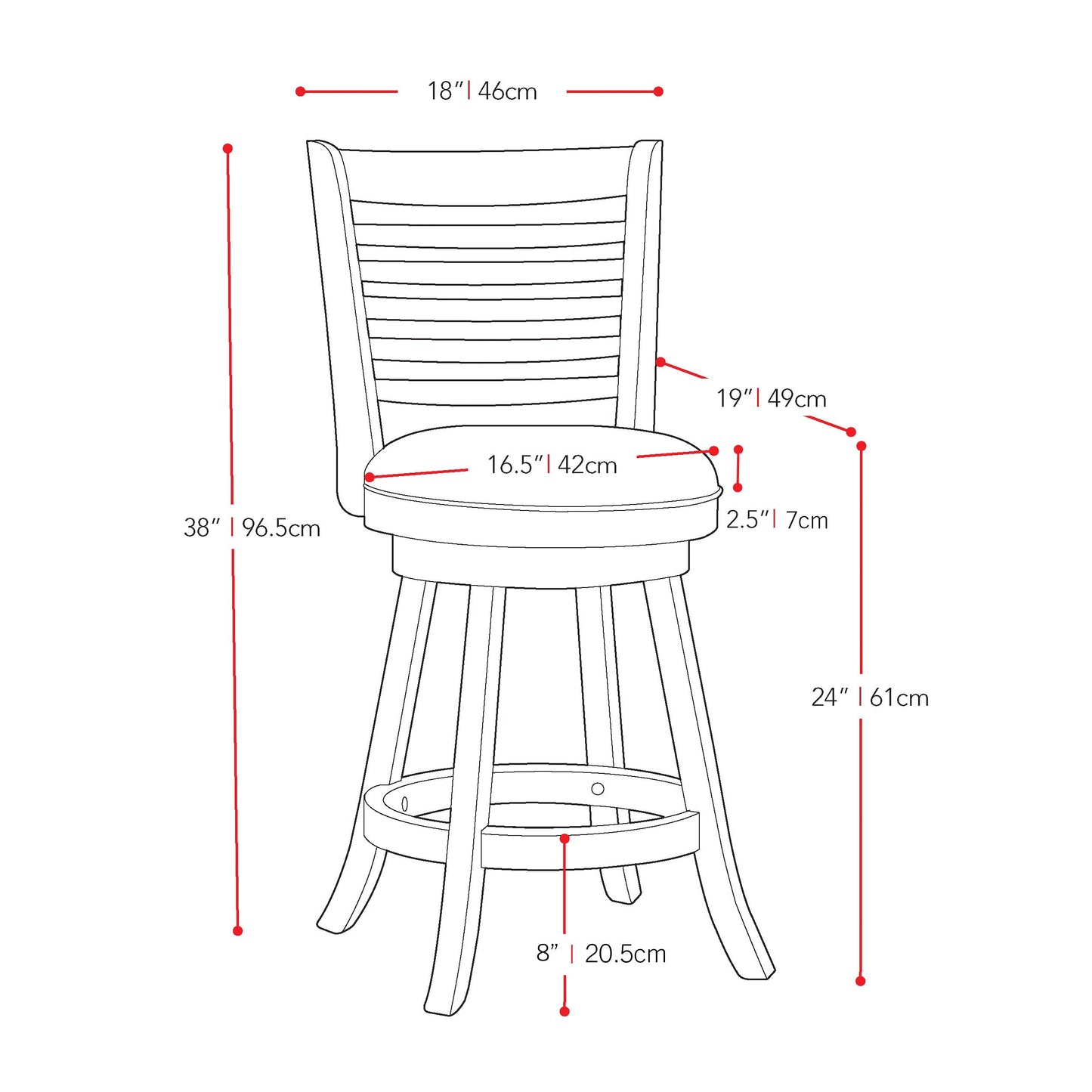 Set of 2 counter height bar stools with sleek black metal frames, cushioned seats in dark grey fabric, and minimalist design perfect for modern kitchens or home bars.