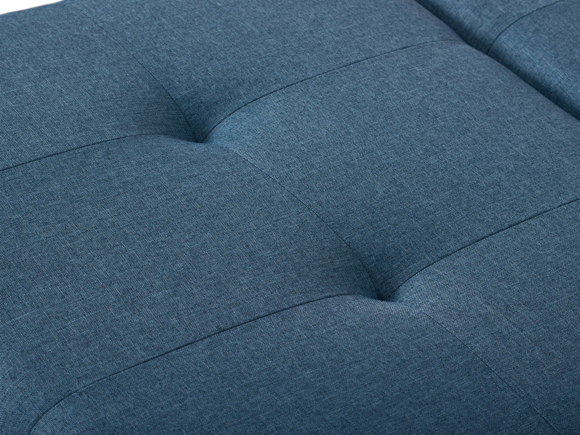 Gray double storage ottoman with tufted lid, wooden legs, and soft fabric upholstery; spacious interior storage for blankets, pillows, or other items. Ideal for living rooms or bedrooms.