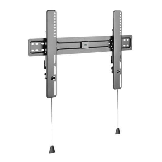 Tilting TV wall mount for 37" - 70" TVs, black metal frame with adjustable tilt mechanism, easy installation, and sturdy construction for secure TV mounting.