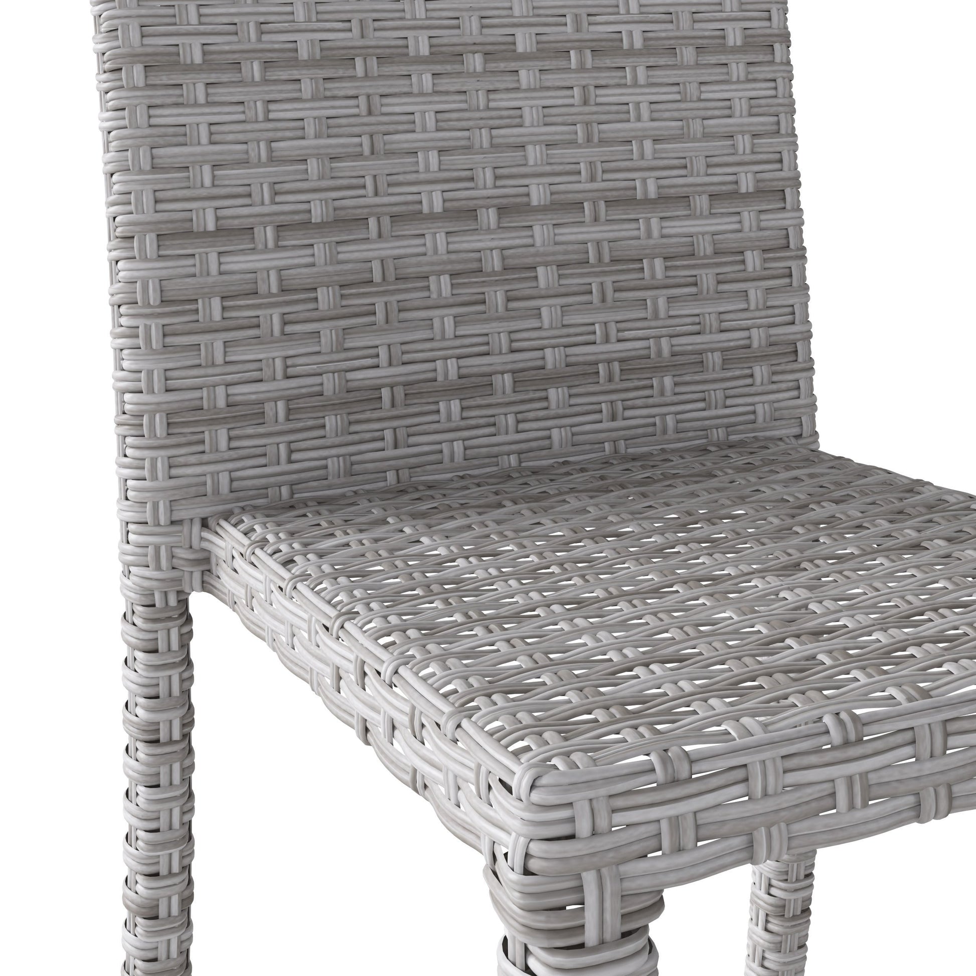 Set of four modern patio dining chairs with sleek black metal frames, light brown wooden seats, and backrests featuring a slatted design, perfect for outdoor dining and entertaining.