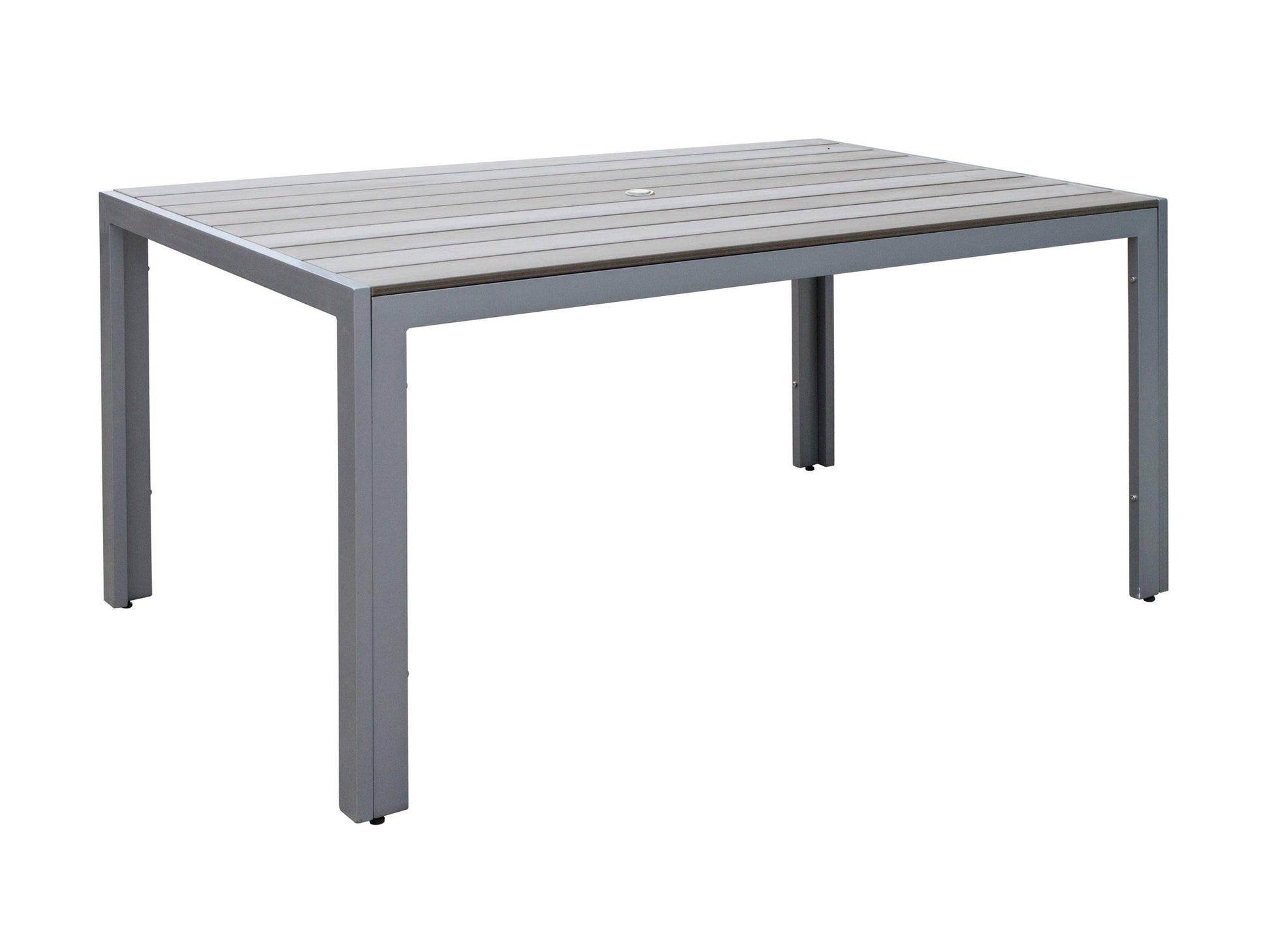 Outdoor patio dining set with 4 cushioned chairs and a rectangular wooden table, featuring a weather-resistant teak finish and modern design, perfect for alfresco dining and garden entertainment.