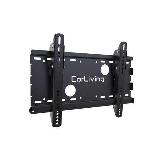 Black adjustable 65 inch TV wall mount with tilt and swivel features, designed for 27 to 65 inch flat-screen TVs, sturdy steel construction, easy installation, and cable management system.