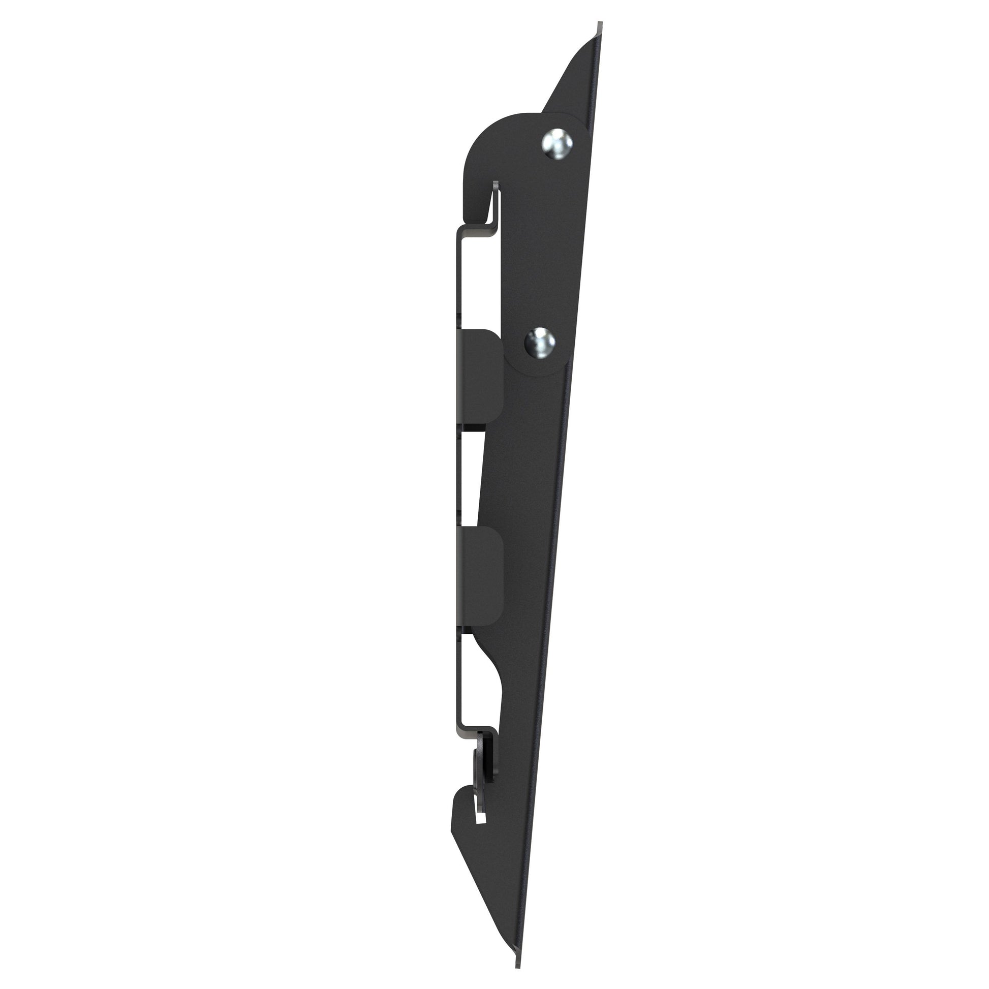 Black adjustable 65 inch TV wall mount with tilt and swivel features, designed for 27 to 65 inch flat-screen TVs, sturdy steel construction, easy installation, and cable management system.