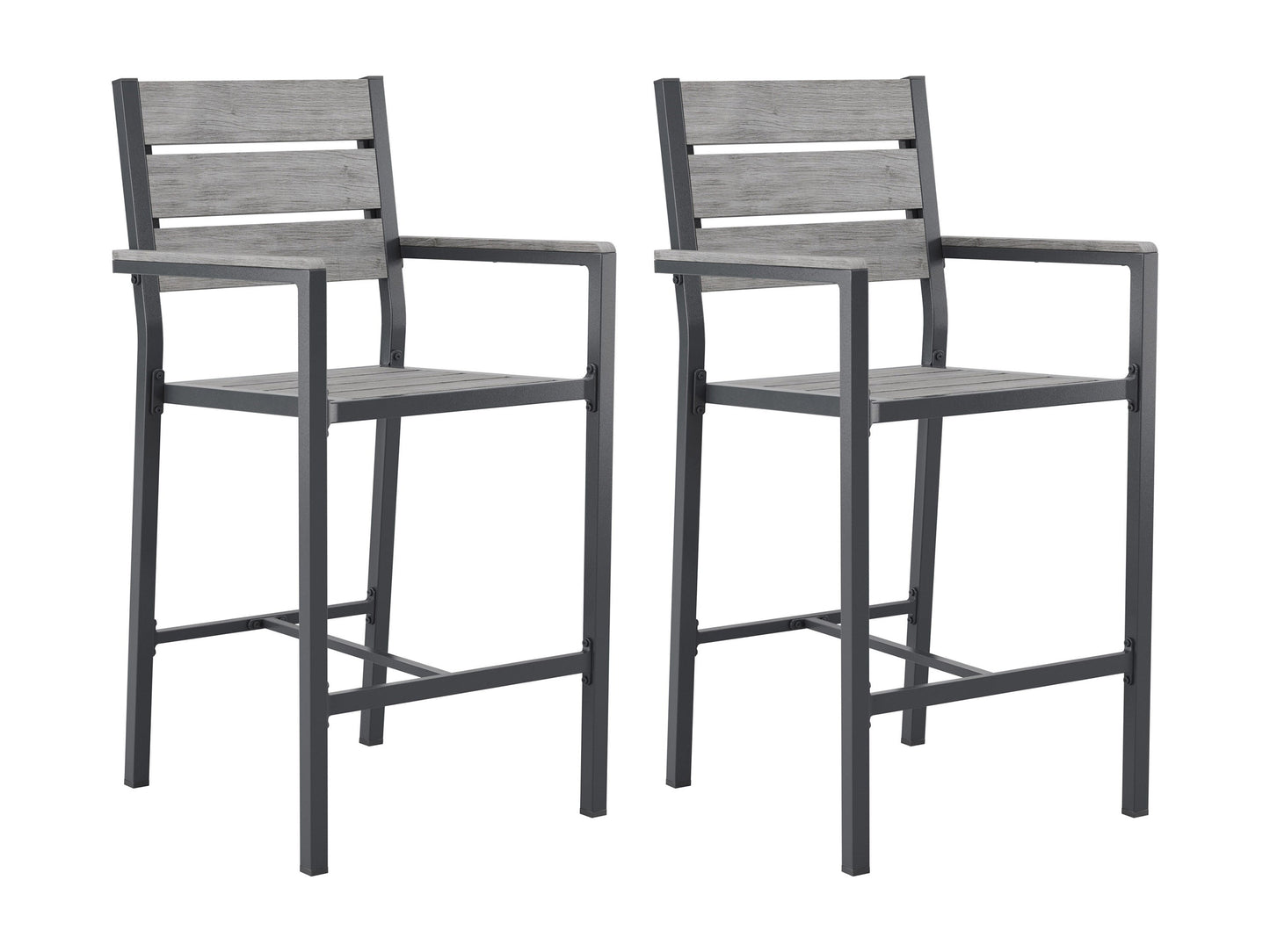 3-piece outdoor patio bar set with two brown wicker bar stools and a matching high-top table with a glass surface, featuring durable, weather-resistant materials perfect for backyard or garden use.