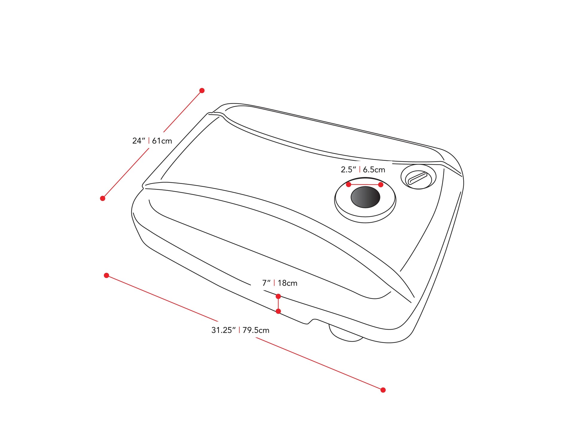 umbrella base with wheels CorLiving measurements diagram CorLiving