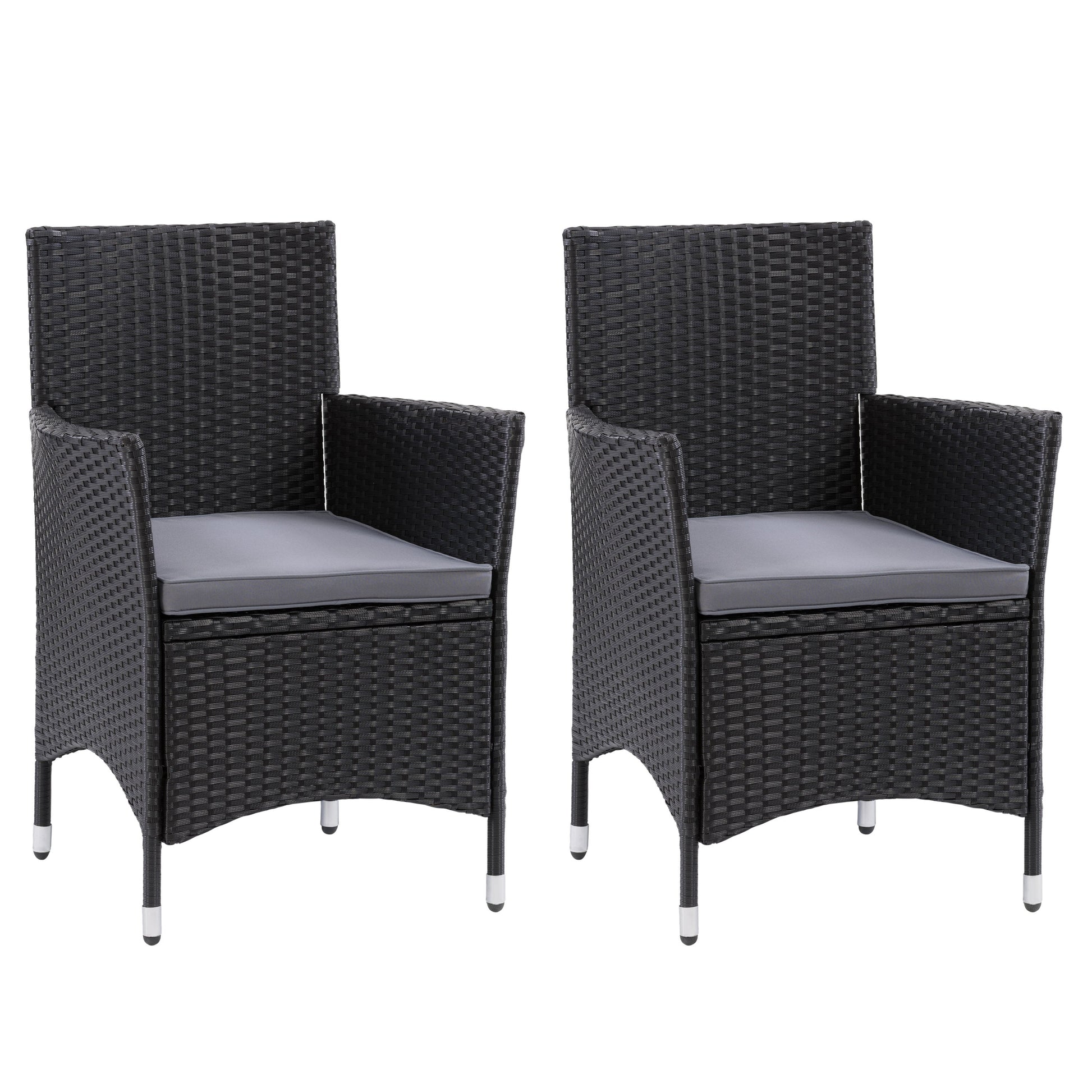 Modern 5-piece patio dining set with a rectangular glass table and four cushioned chairs in beige and brown wicker, featuring weather-resistant materials and a sleek design perfect for outdoor spaces.