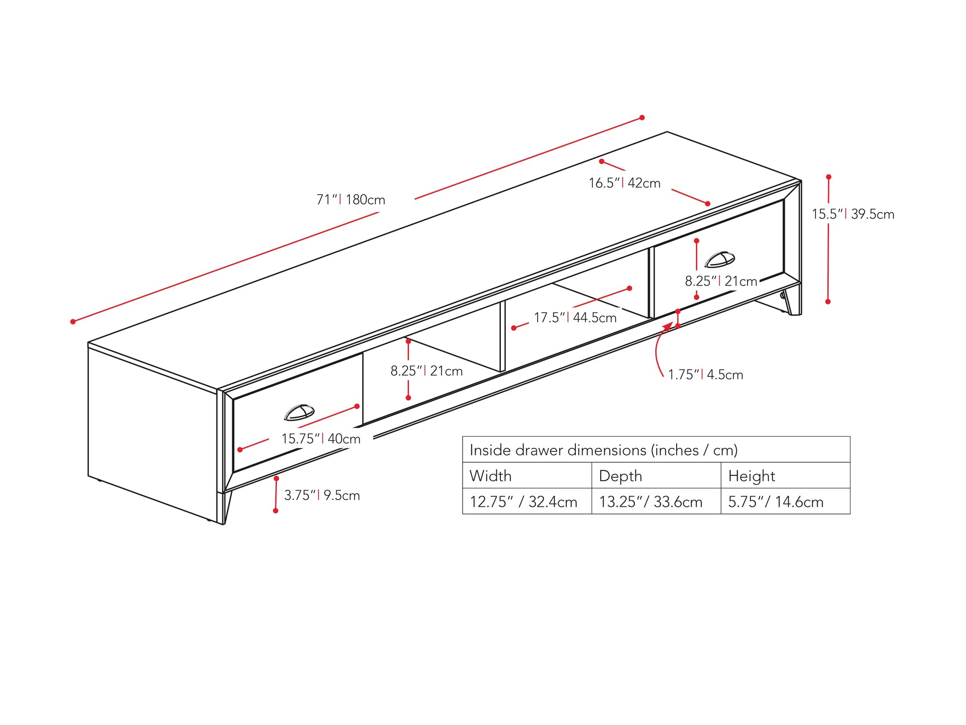 Black TV stand for TVs up to 85 inches, featuring sleek black finish, sturdy metal frame, tempered glass shelves, and cable management system. Ideal for modern living rooms and home theaters.