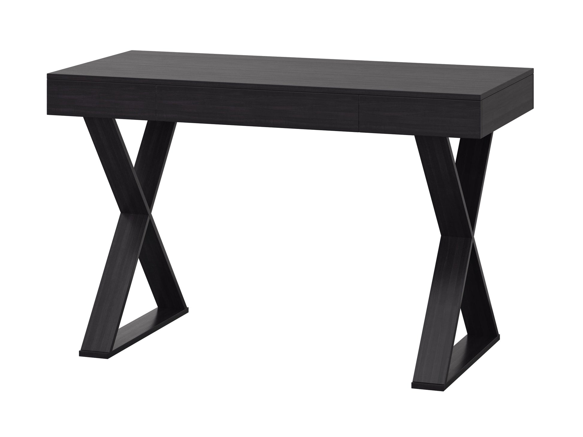 Rustic farmhouse desk with a weathered wood finish, featuring a spacious tabletop, sturdy metal legs, and a built-in storage drawer. Ideal for home office or study, blending vintage charm with modern functionality.