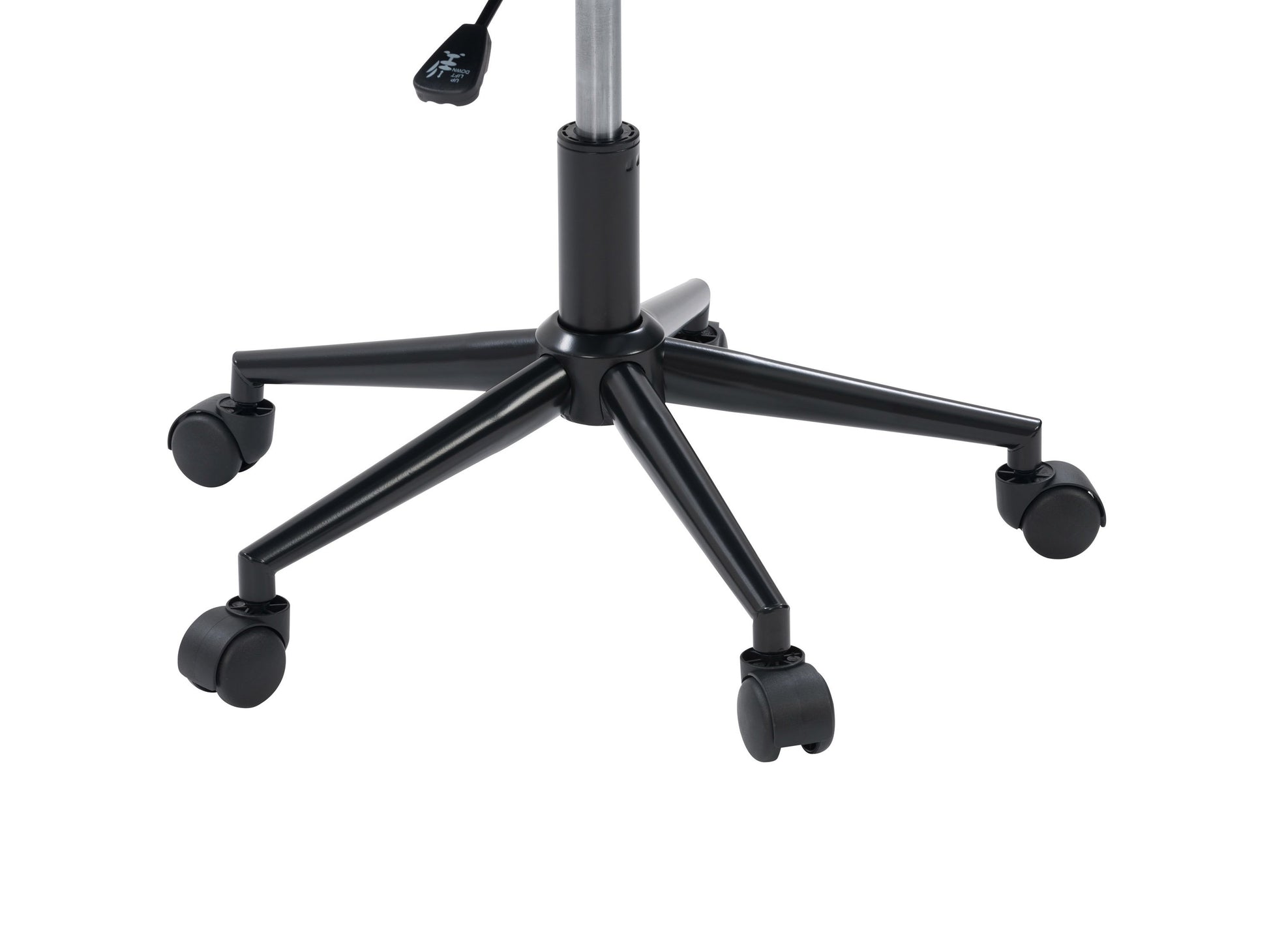 Alt Tag: Off-white task chair with open back, ergonomic design, cushioned seat, and adjustable height, perfect for office use.