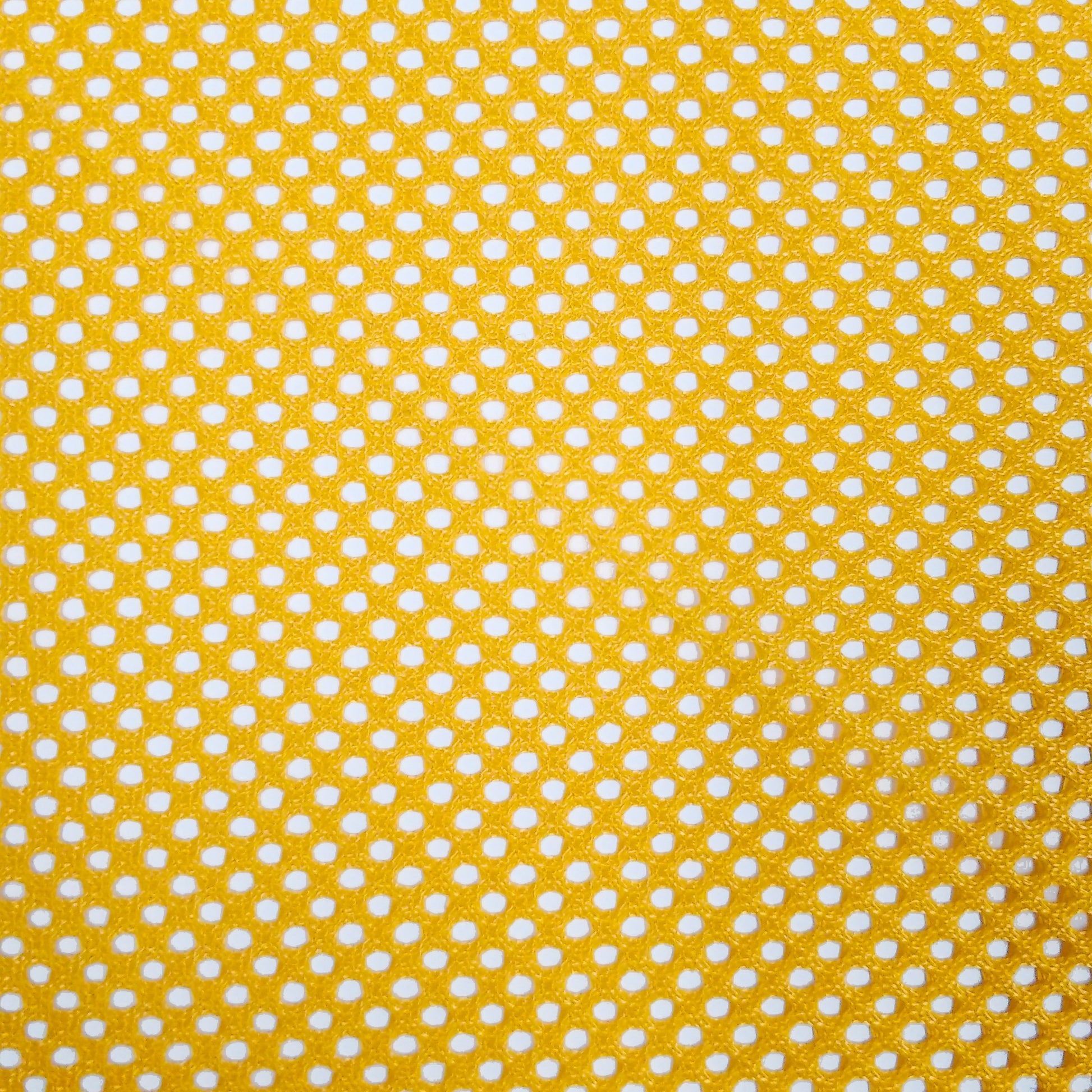 Yellow fabric office chair with ergonomic design, adjustable height, cushioned seat, and lumbar support. Ideal for home office or workspace.