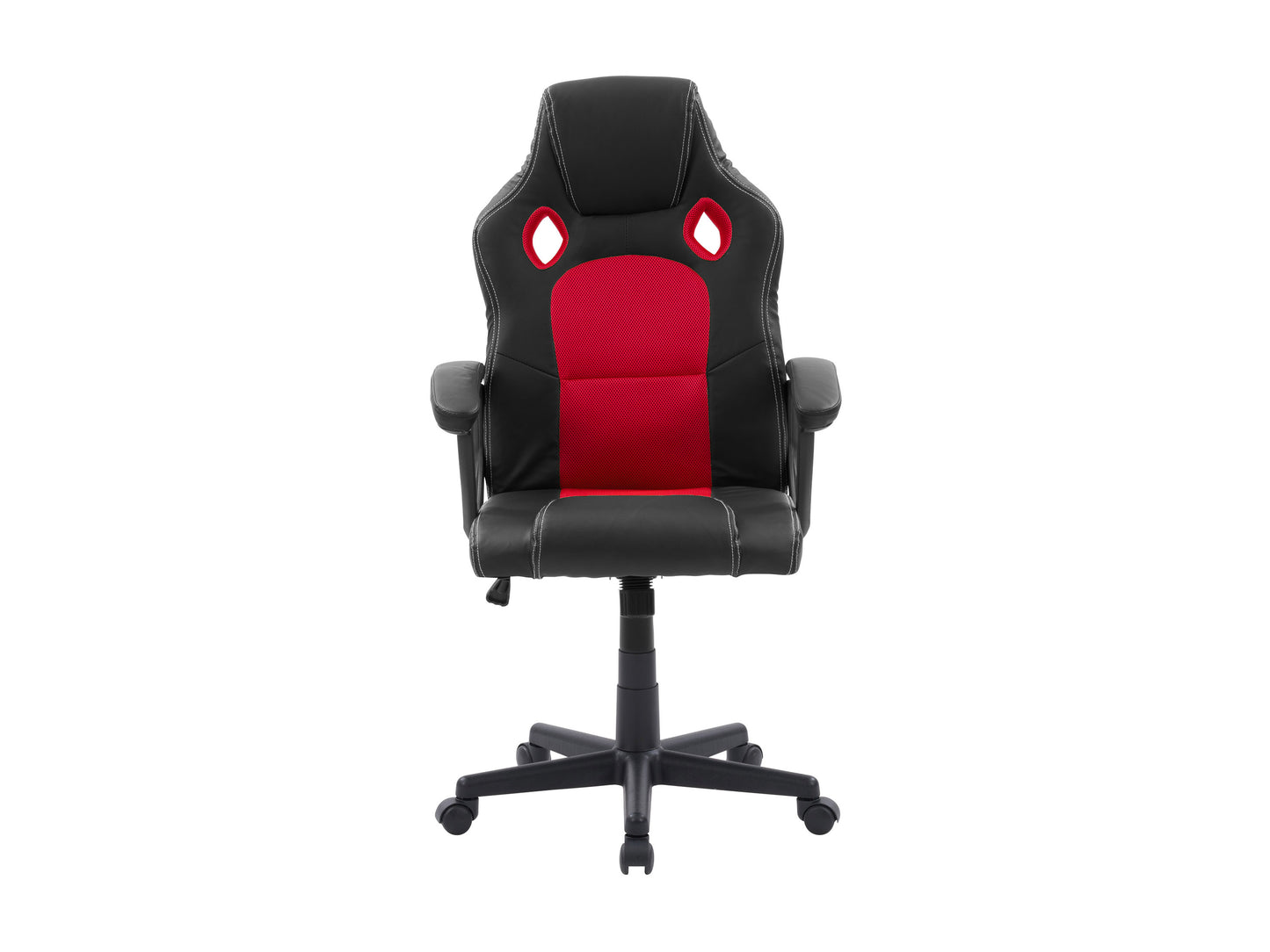 Blue and black reclining gaming chair with ergonomic design, padded armrests, adjustable headrest, lumbar support, and durable leather upholstery ideal for long gaming sessions.