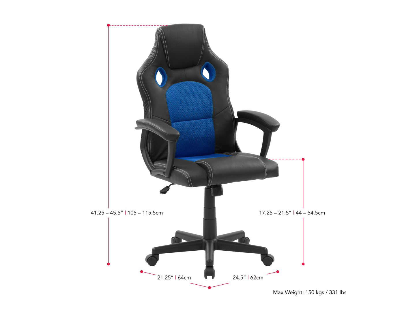 Ergonomic black and white reclining gaming chair with padded armrests, high backrest, and adjustable headrest and lumbar support, designed for comfort and durability during long gaming sessions.