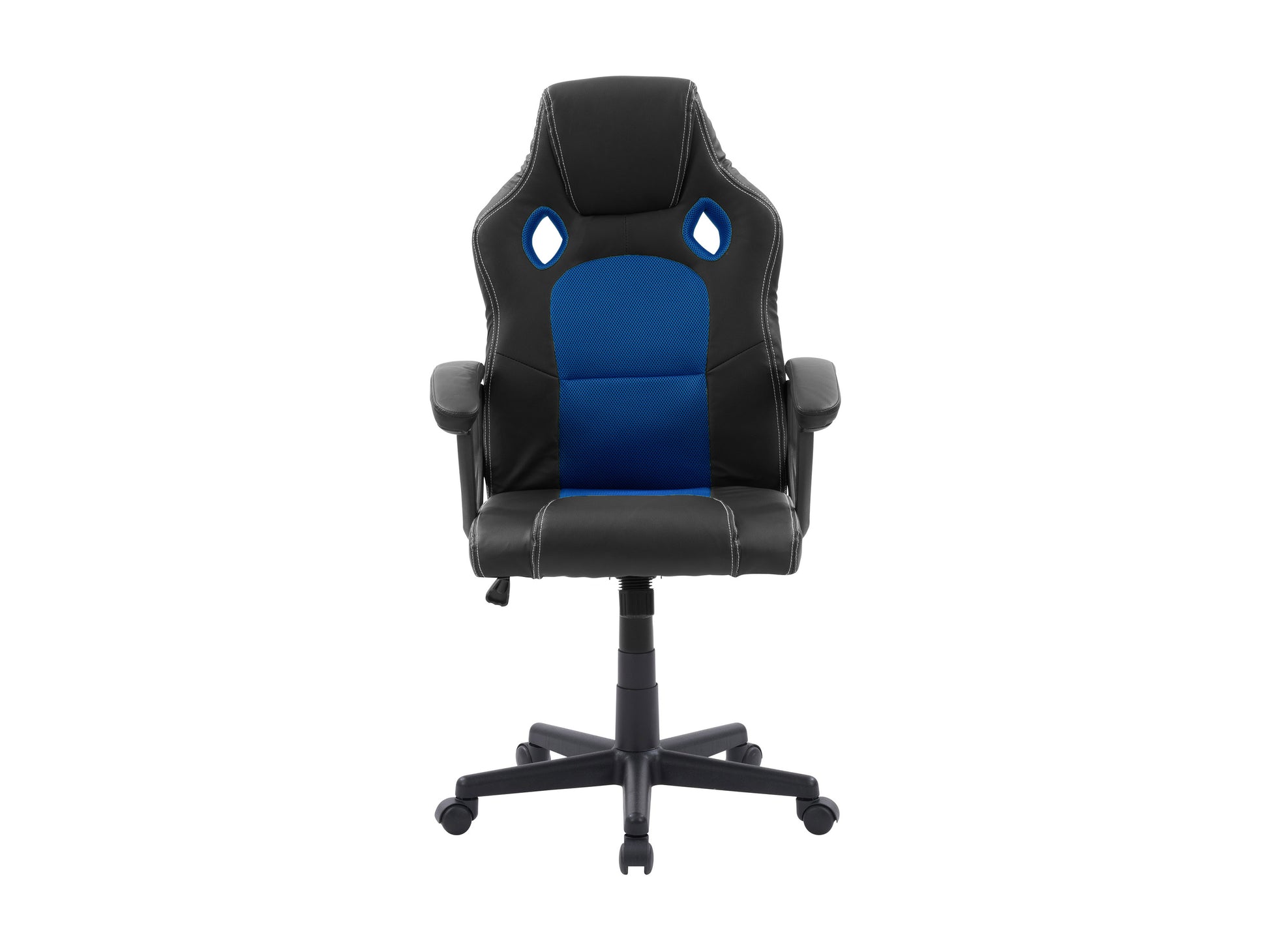 Black and red reclining gaming chair with ergonomic design, padded armrests, adjustable headrest, lumbar support, and smooth leather finish. Ideal for gamers seeking comfort and style.