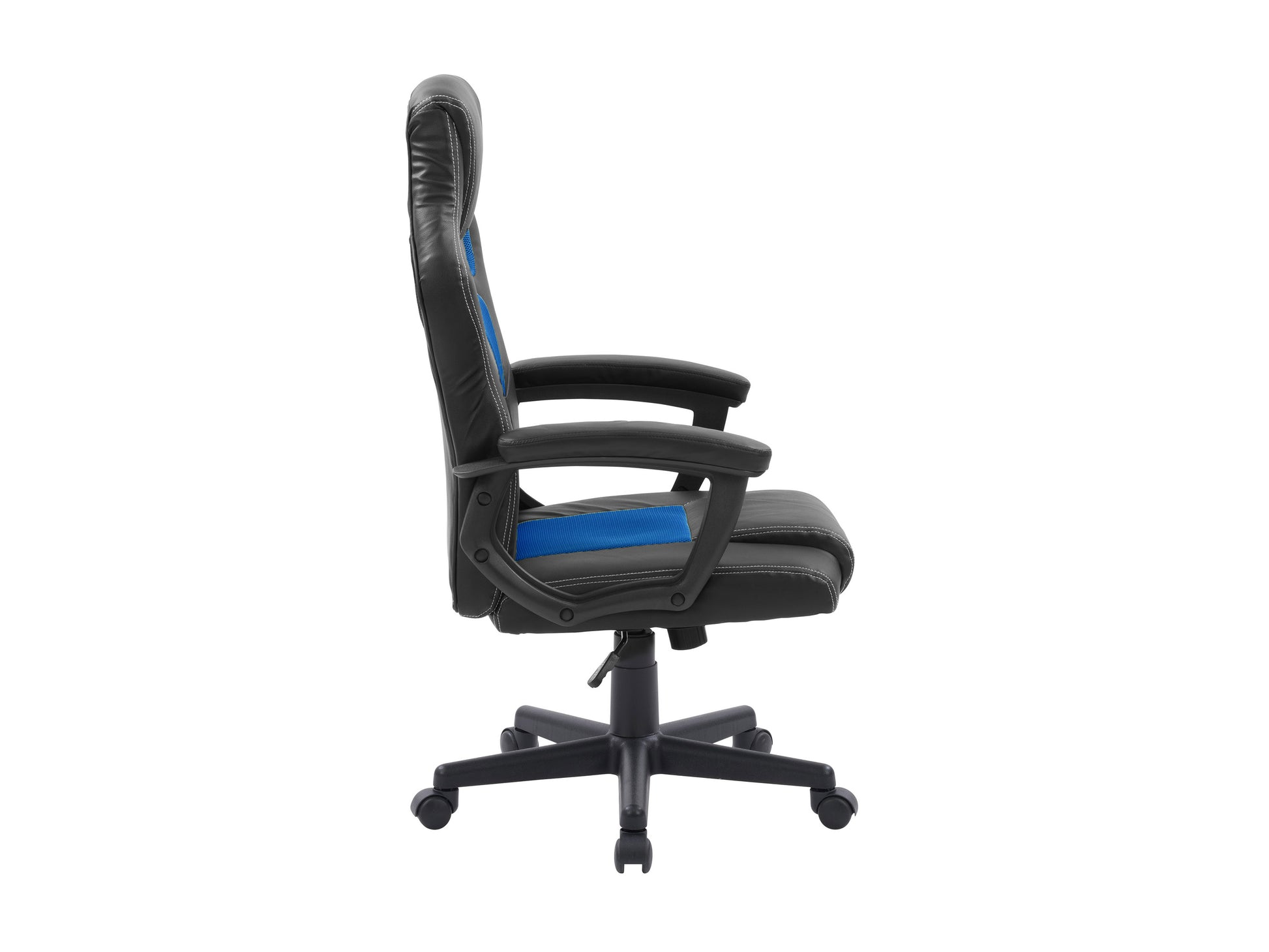 Black and red reclining gaming chair with ergonomic design, padded armrests, adjustable headrest, and lumbar support. Features high-density foam, PU leather upholstery, and a sturdy metal frame ideal for gamers.