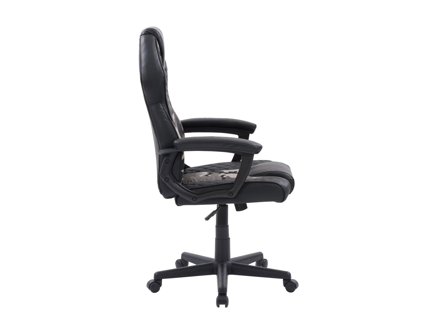 Ergonomic black and red gaming chair with adjustable armrests, high back, lumbar support, and breathable mesh fabric for comfort and durability.